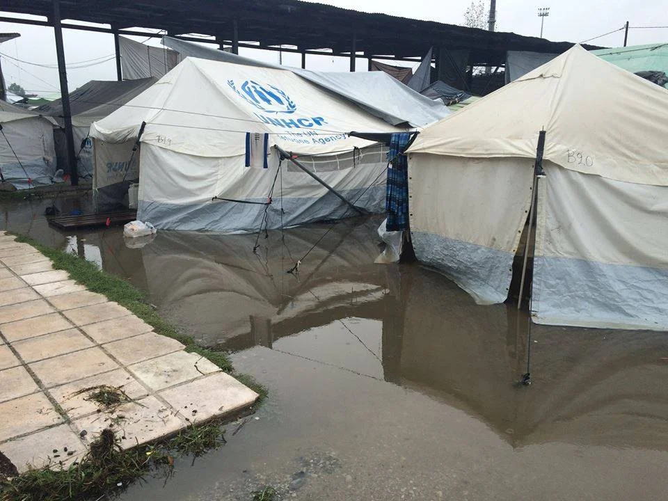 Wed 7th Sept 2016 serious flooding on Camp Alexandreia