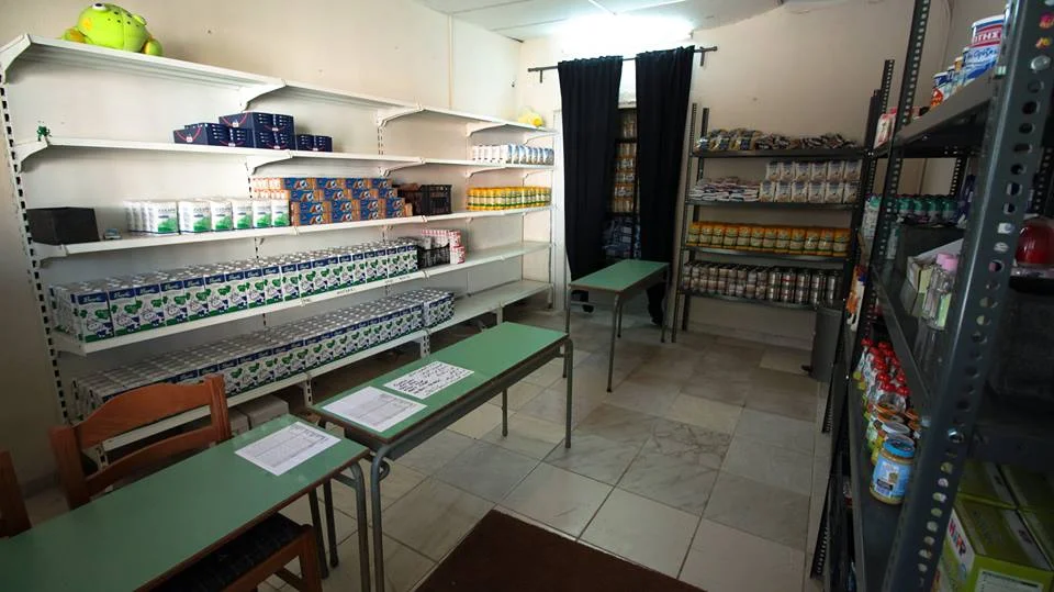 Fully stocked free supermarket, waiting for its first customers