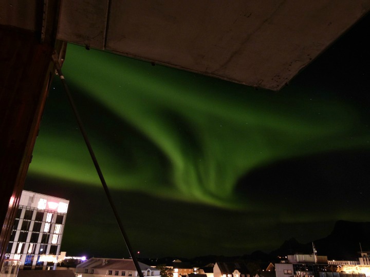 Shot on the balcony of a hotel room in Svolvær, Lofoten