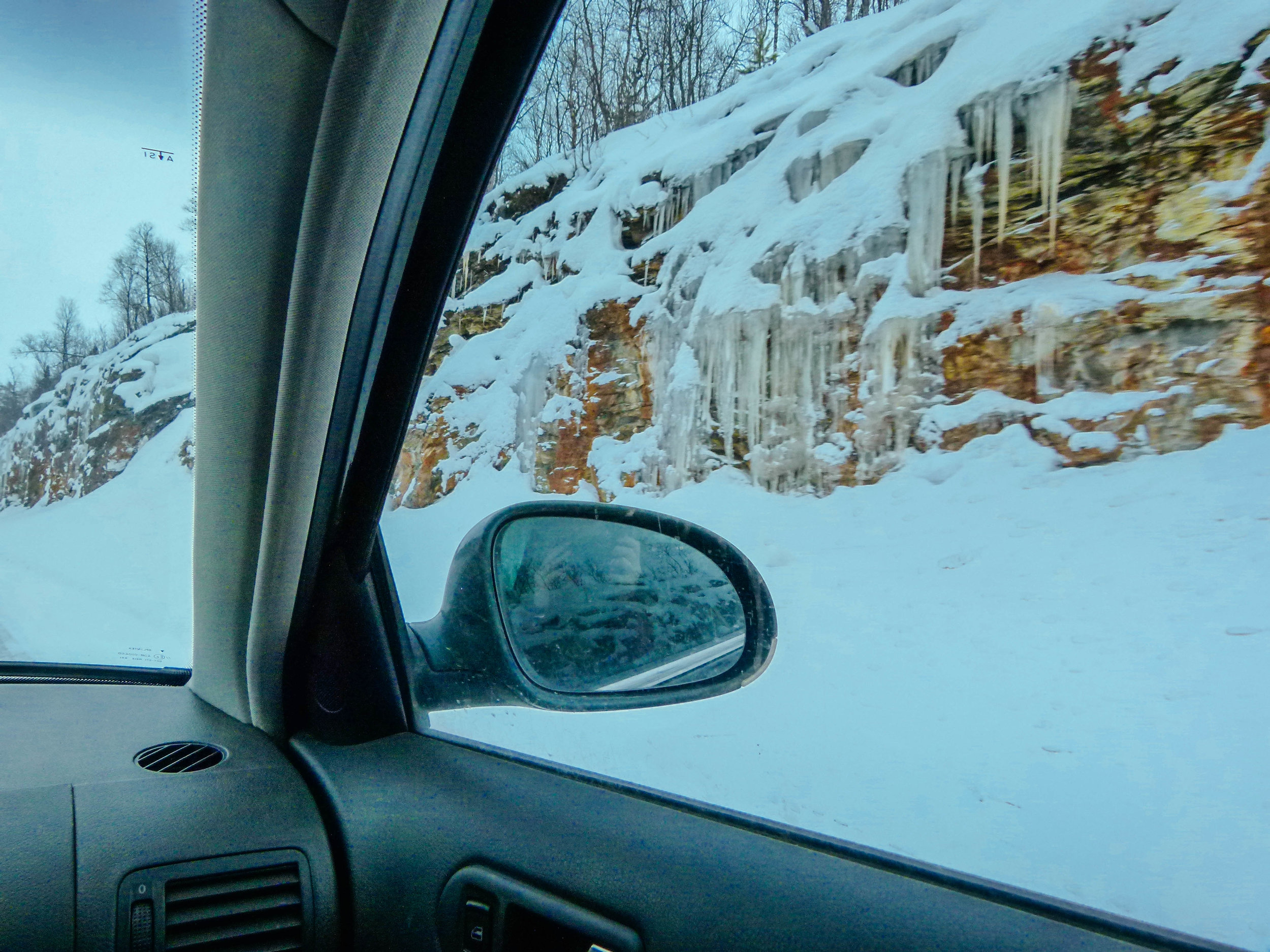 winter road trip arctic circle