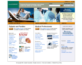 Guidant is a world leader in the design and development of cardiovascular medical products