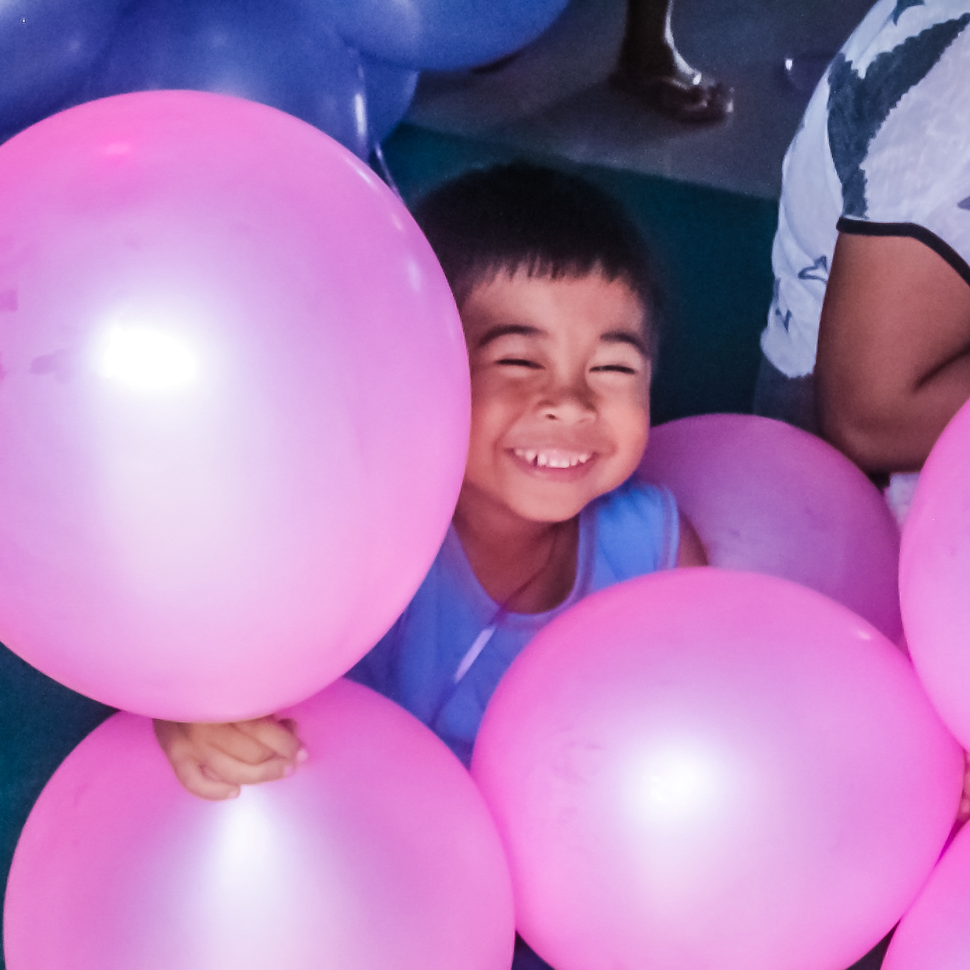 Boy with balloons