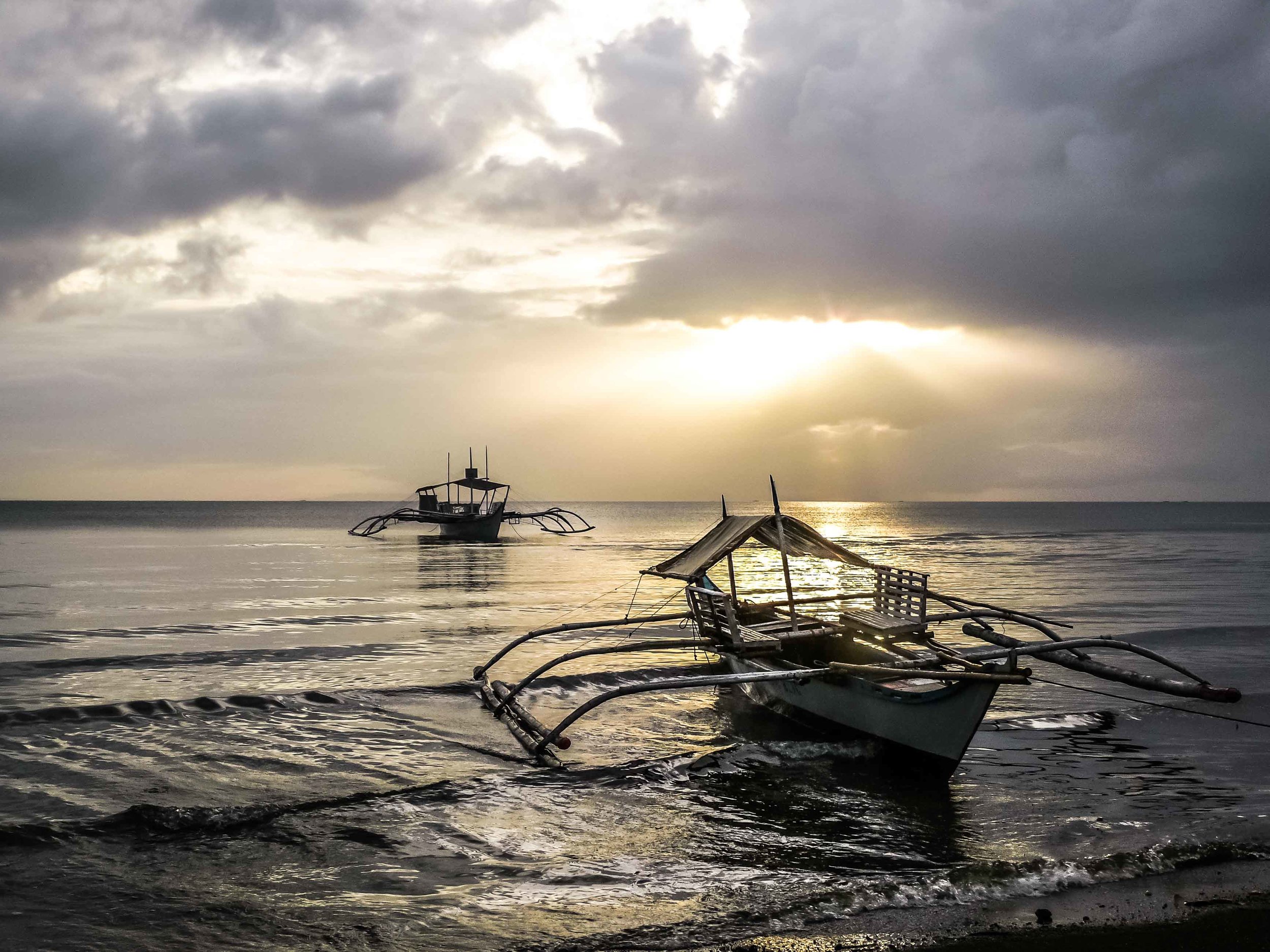 Bancas at sunset