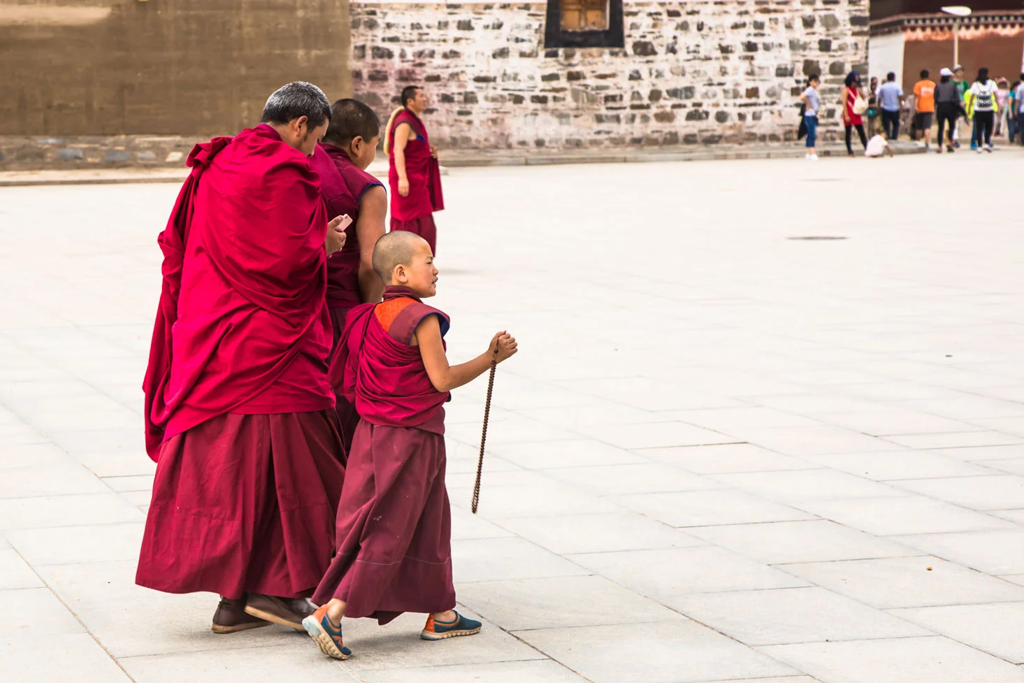 Most Tibetan boys receive primary education at a monastery school. Girls attend a Chinese school.
