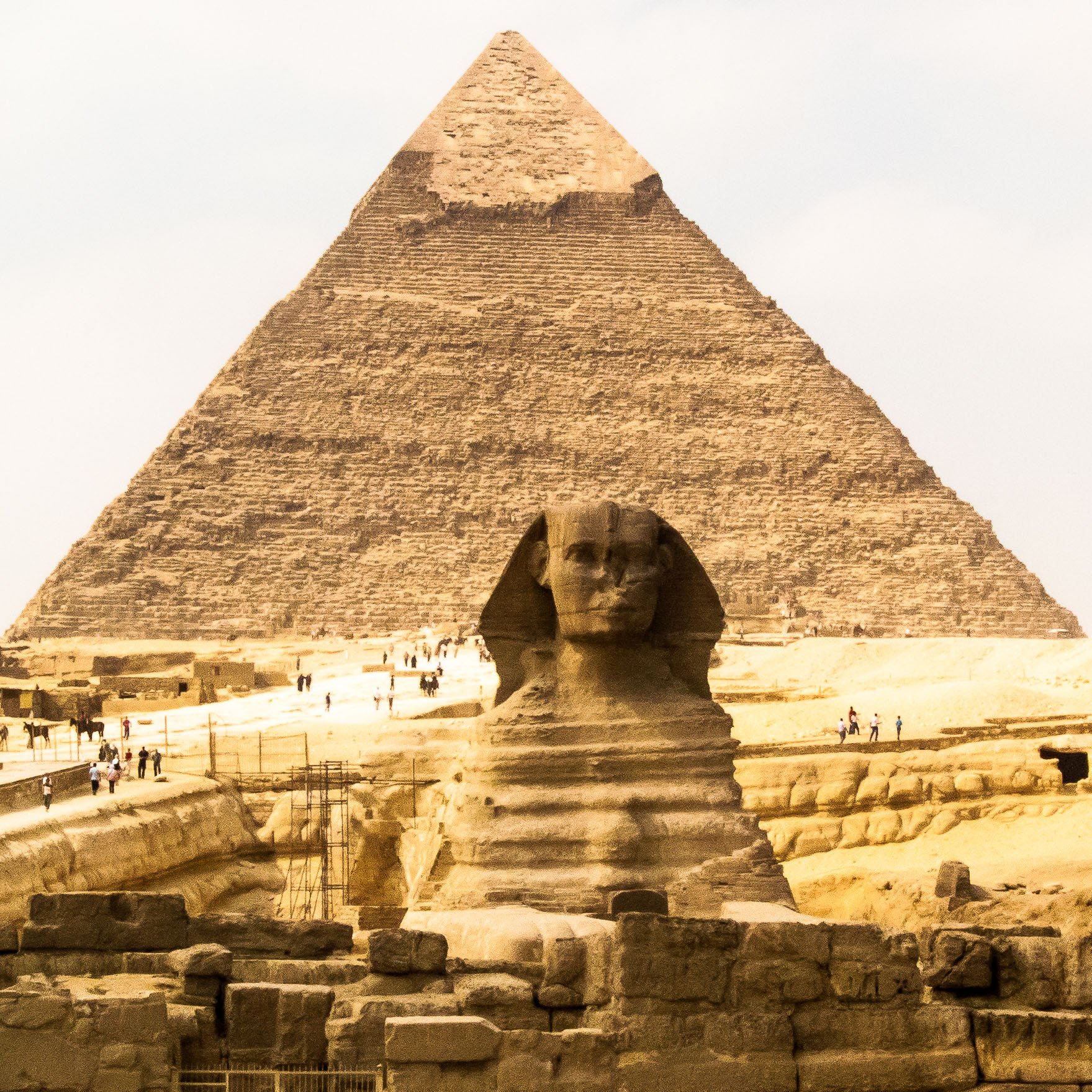 sphinx and pyramid in Egypt