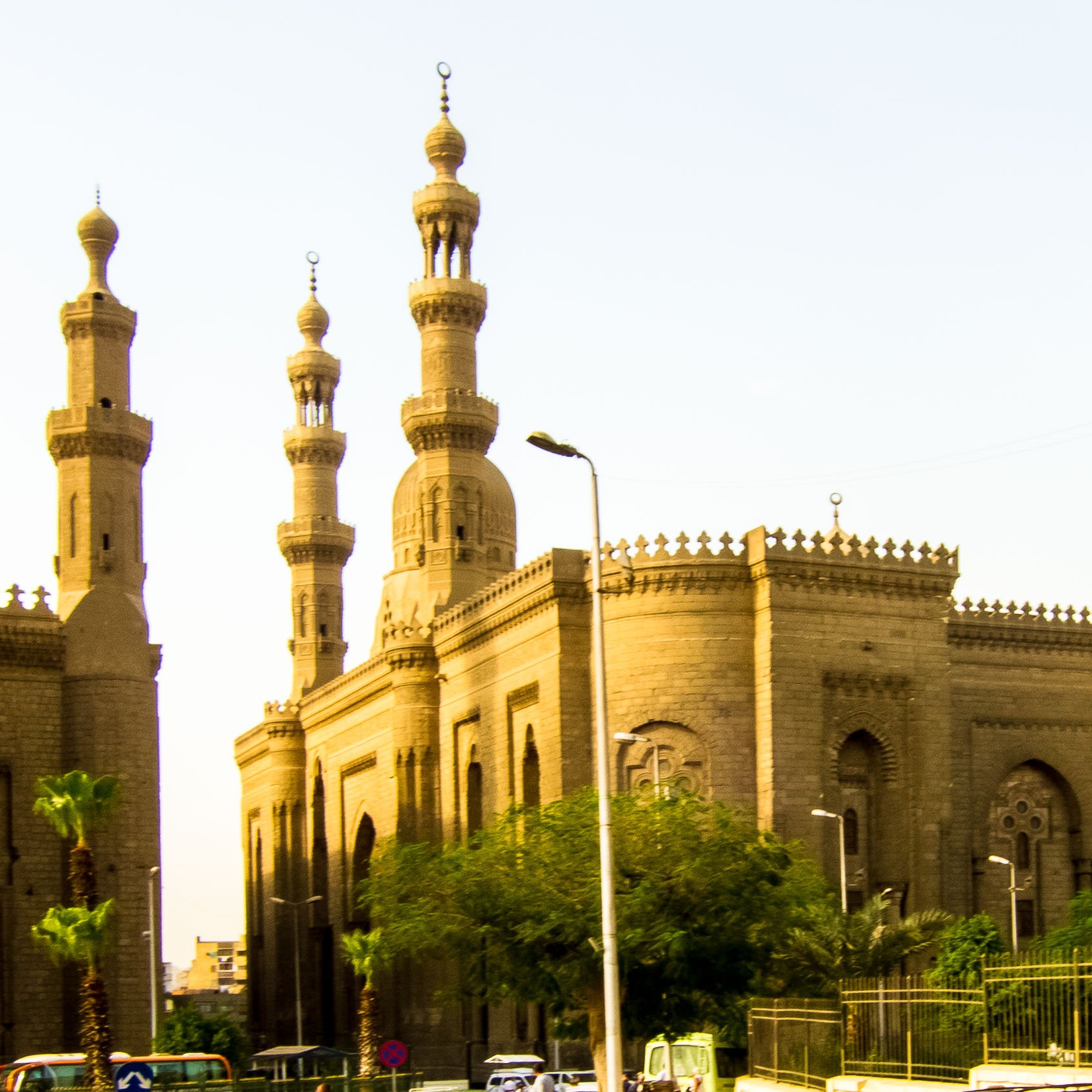 The mosques of Cairo contain stone from the pyramids..