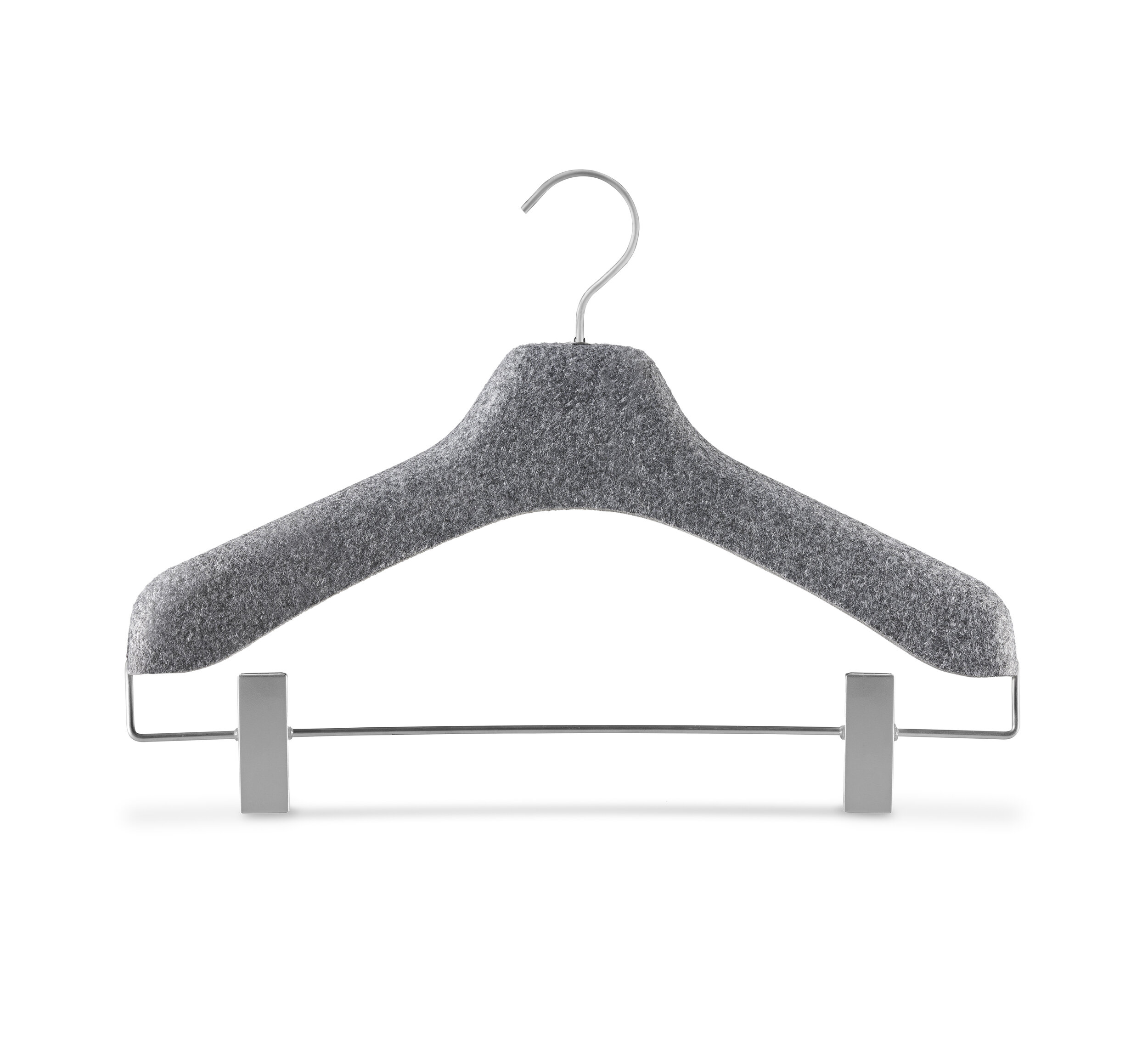Felt Hanger with Clips, Classic Grey — WOH
