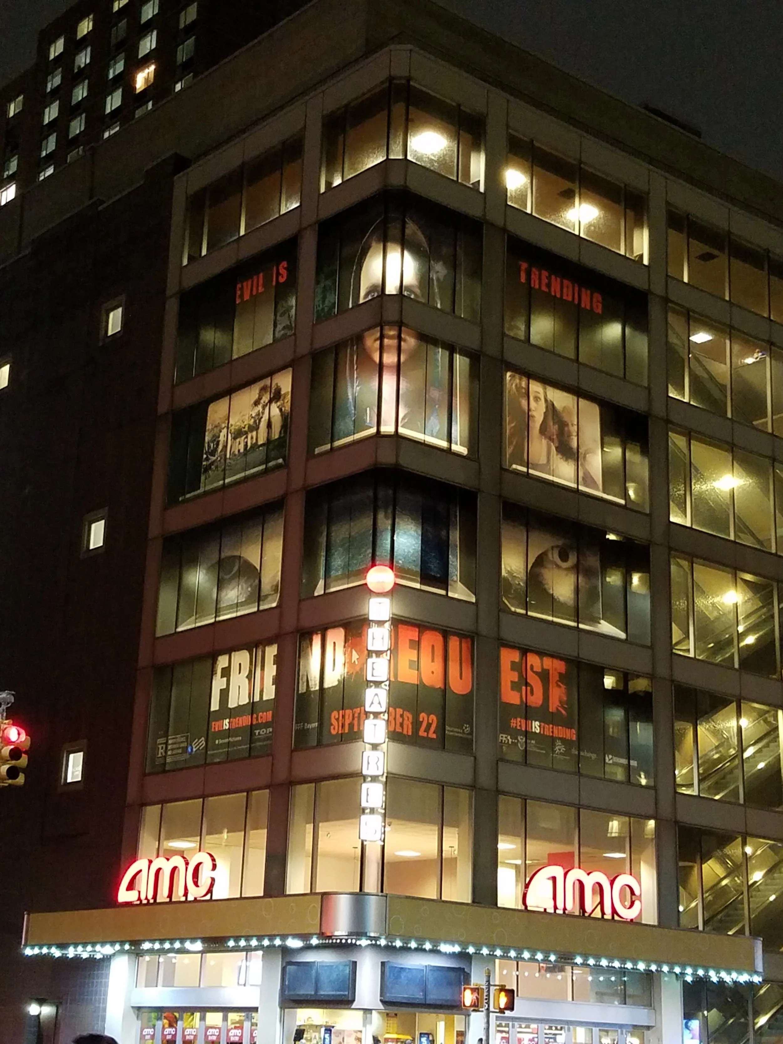 Our signature backlit building wrap