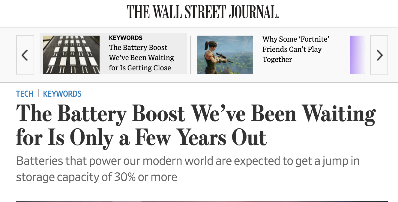 Wall Street Journal headline , March 17, 2018.