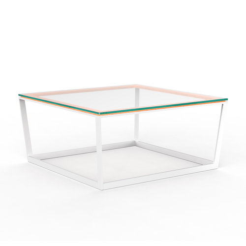 Frame Coffee Table Small Square Iacoli, Small Square Glass Accent Table