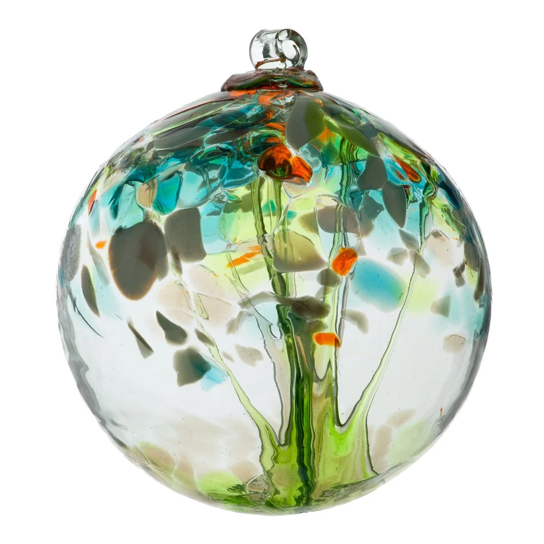 Tree of Rebirth Art Glass Ornament