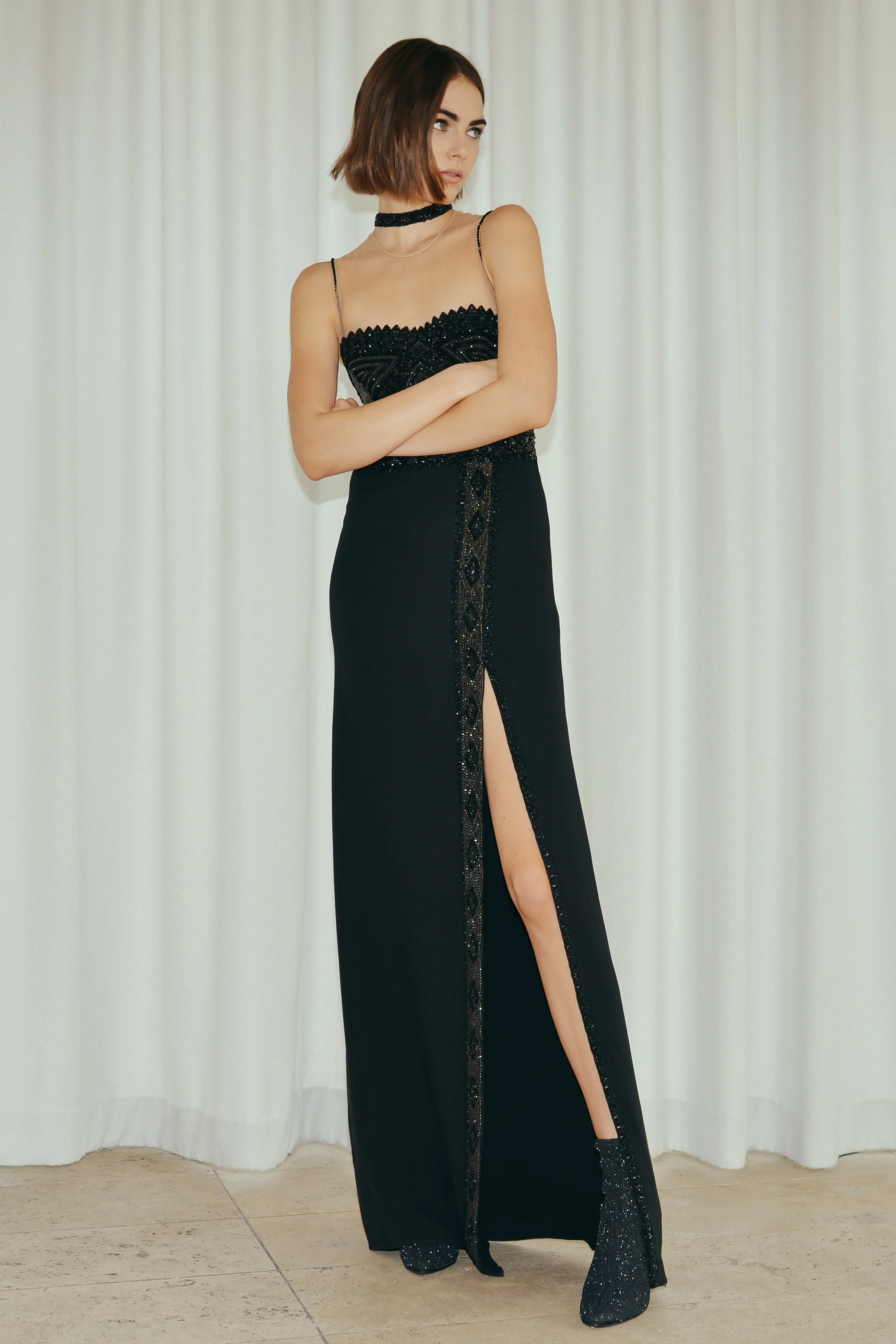 BLACK JET CLEA DRESS CUCCULELLI SHAHEEN