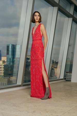 PINK POINT NOUÉ DRESS