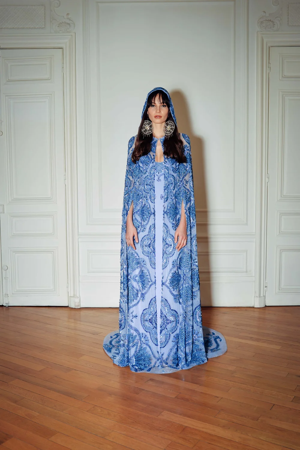 BLUE IRIS WOVEN RINGS DRESS  CUCCULELLI SHAHEEN