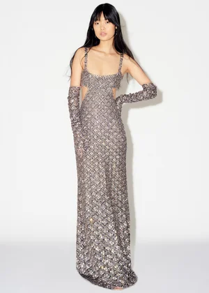 IRIDESCENT MEDALLIONS DRESS