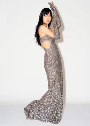 IRIDESCENT MEDALLIONS DRESS