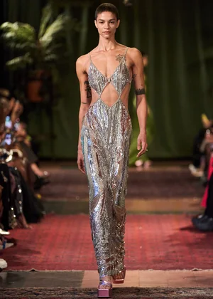 MULTI CRISTAUX ONDULANTS DRESS