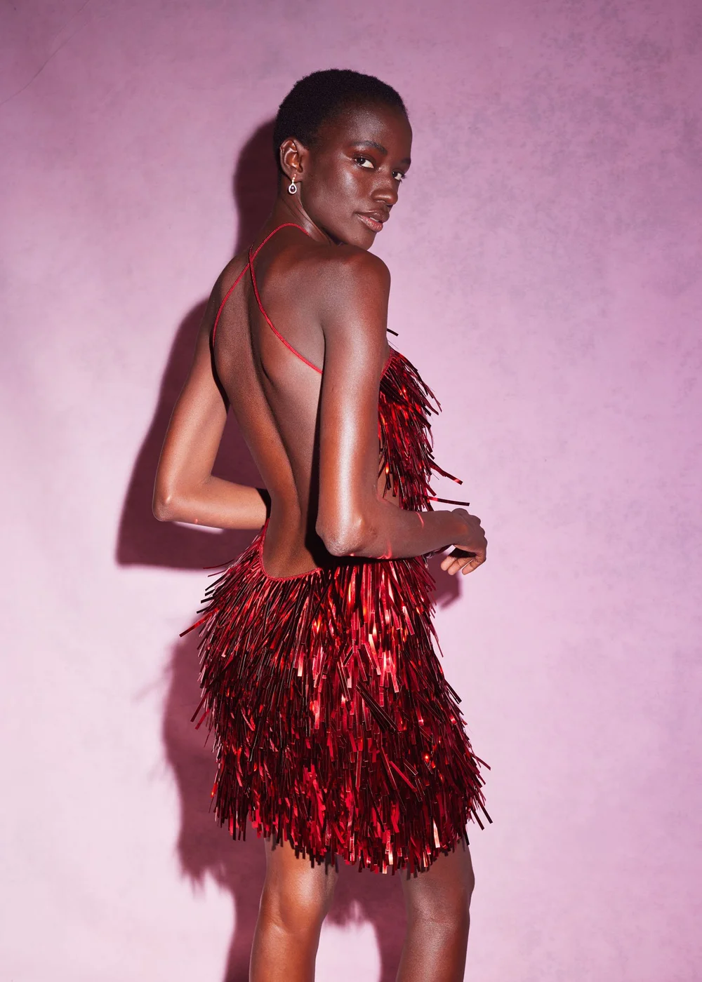 red fringe homecoming dress Short Homecoming Dress by Primavera 3836 Red / 0