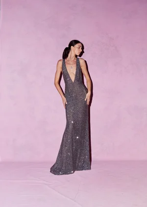CRYSTAL RONDELS DRESS