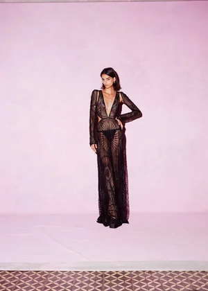 NOIR DENTELLE DEUX DRESS