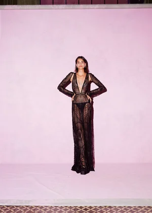 NOIR DENTELLE DEUX DRESS