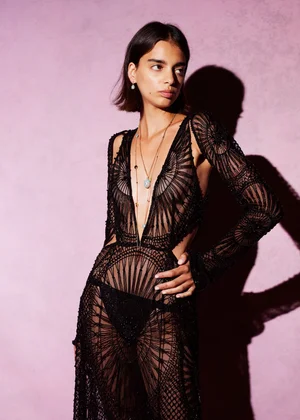 NOIR DENTELLE DEUX DRESS