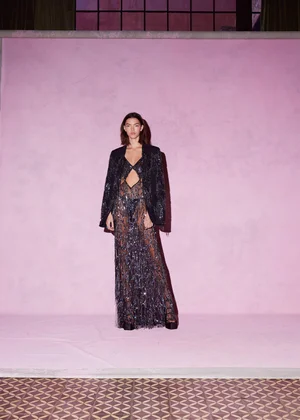 ANODISÉ FRINGE JACKET AND DRESS