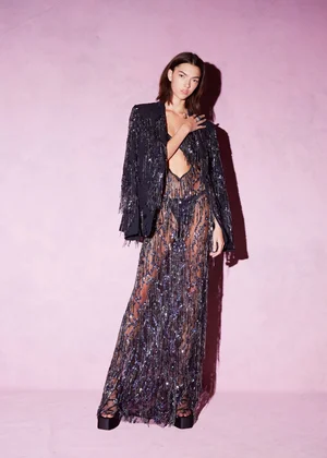 ANODISÉ FRINGE JACKET AND DRESS