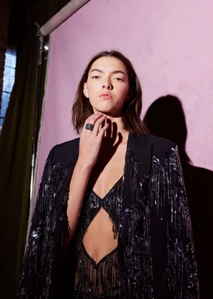 ANODISÉ FRINGE JACKET AND DRESS