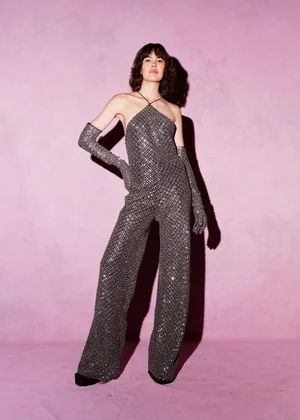 CRISTAUX GRID JUMPSUIT