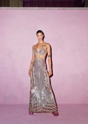 MULTI CRISTAUX ONDULANTS DRESS