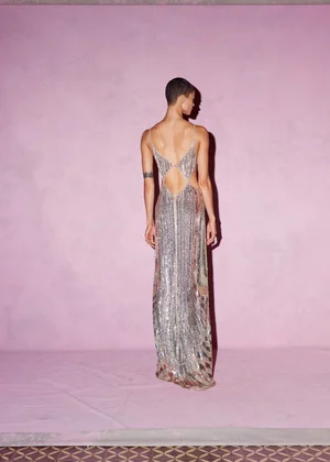 MULTI CRISTAUX ONDULANTS DRESS