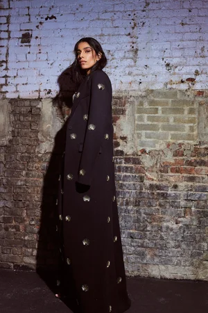 HELIOCENTRIC COAT, TOP AND SKIRT