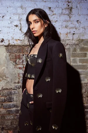 HELIOCENTRIC COAT, TOP AND SKIRT