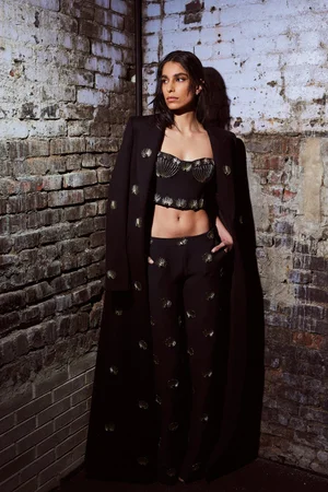 HELIOCENTRIC COAT, TOP AND SKIRT