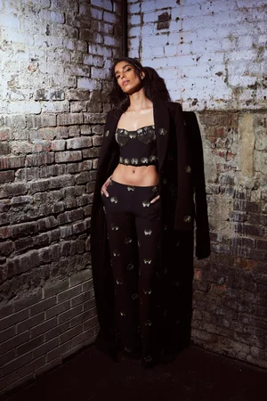 HELIOCENTRIC COAT, TOP AND SKIRT