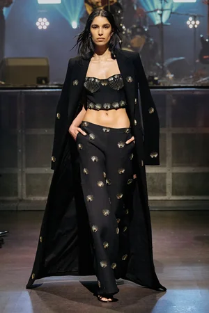 HELIOCENTRIC COAT, TOP AND SKIRT