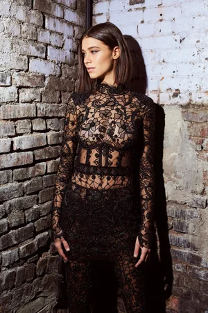 DENTELLE NOIR DRESS AND PANTS