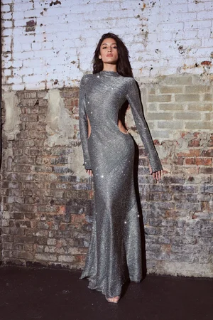 RADIEUX DECO SILVER DRESS