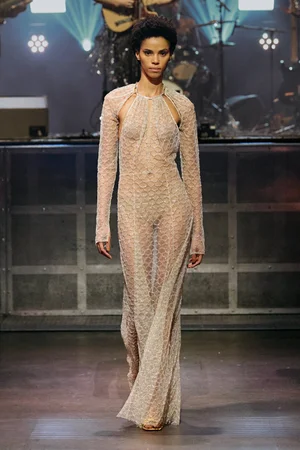 RETE 30 NETTING CHAMPAGNE DRESS