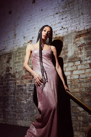 RADIEUX DECO ROSE DRESS