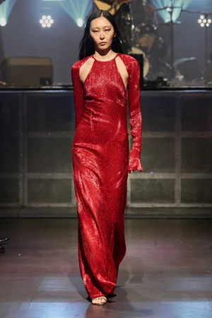 RADIEUX DECO CRYSTALS RED DRESS