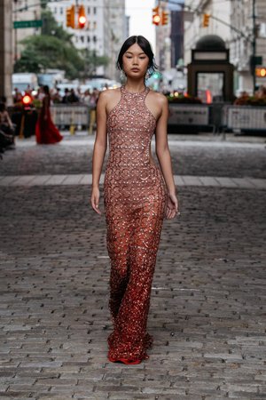 IRIDESCENT MEDALLION DRESS