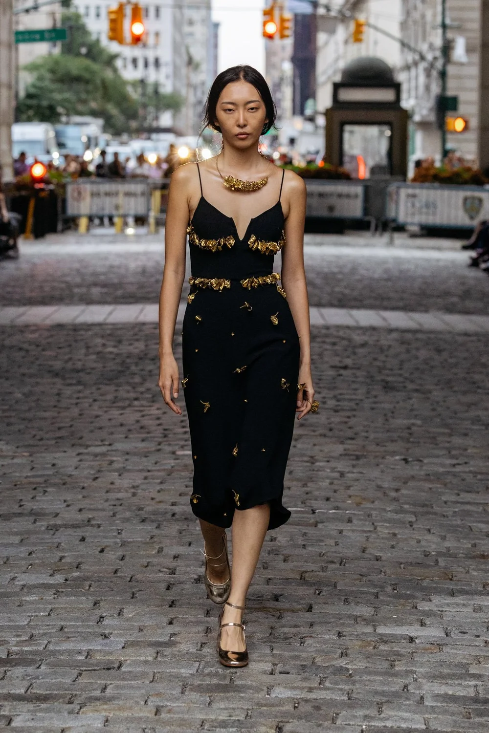 GILDED LEAVES DRESS  CUCCULELLI SHAHEEN