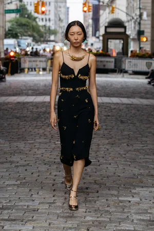 GILDED LEAVES DRESS