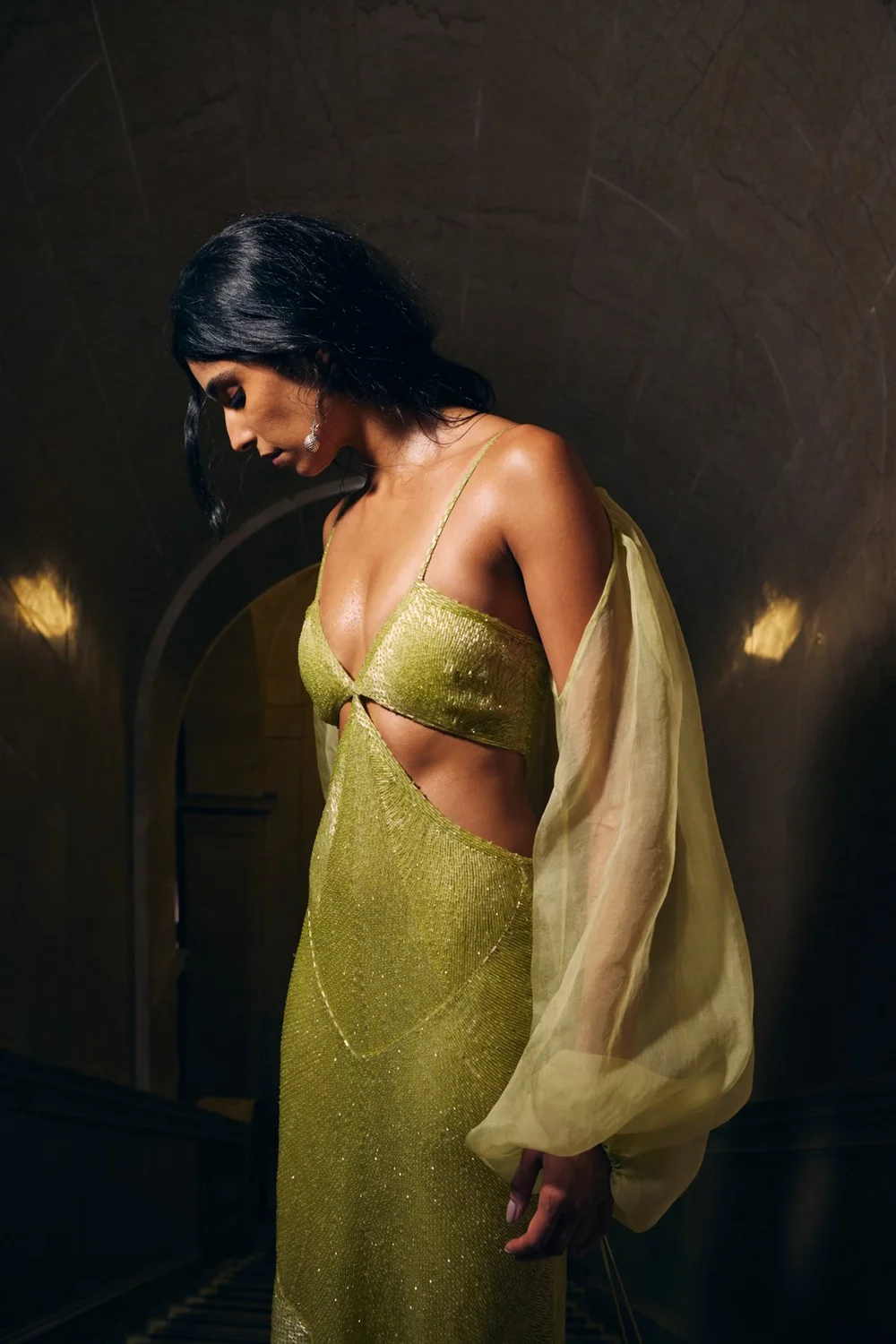 PERIDOT DECO CRISTAUX DRESS CUCCULELLI SHAHEEN PERIDOT DECO CRISTAUX DRESS CUCCULELLI SHAHEEN