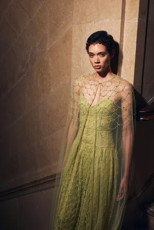 CRYSTAL NETTING DRESS
