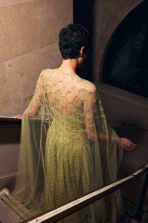 CRYSTAL NETTING DRESS