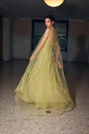 CRYSTAL NETTING DRESS