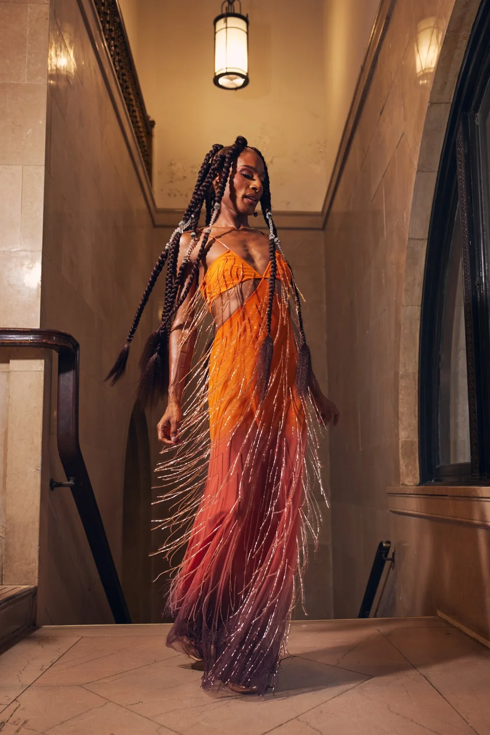 SUNSET DEGRAD FRINGE DRESS CUCCULELLI SHAHEEN SUNSET DEGRAD FRINGE DRESS CUCCULELLI SHAHEEN